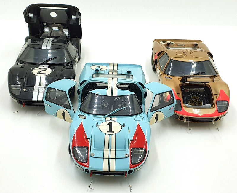 Exoto 1/18 Scale Diecast RLG18SC2 Ford GT40 Le Mans Gift Set 1-2-3 Finish 1966