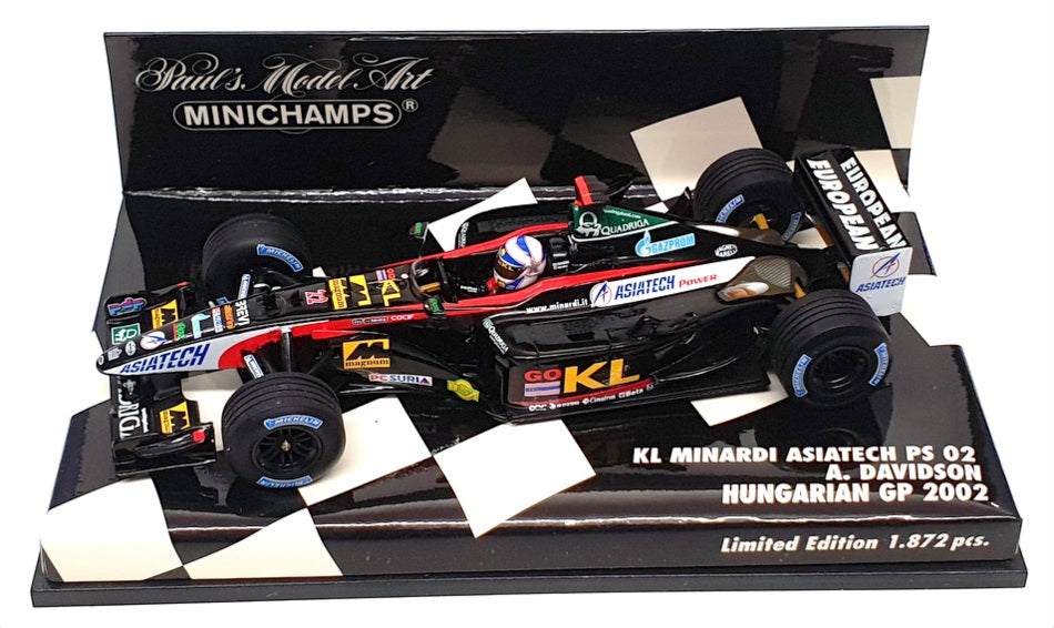 Minichamps 1/43 Scale 400 020122 KL Minardi Asiatech PS 02 2002 Signed Davidson