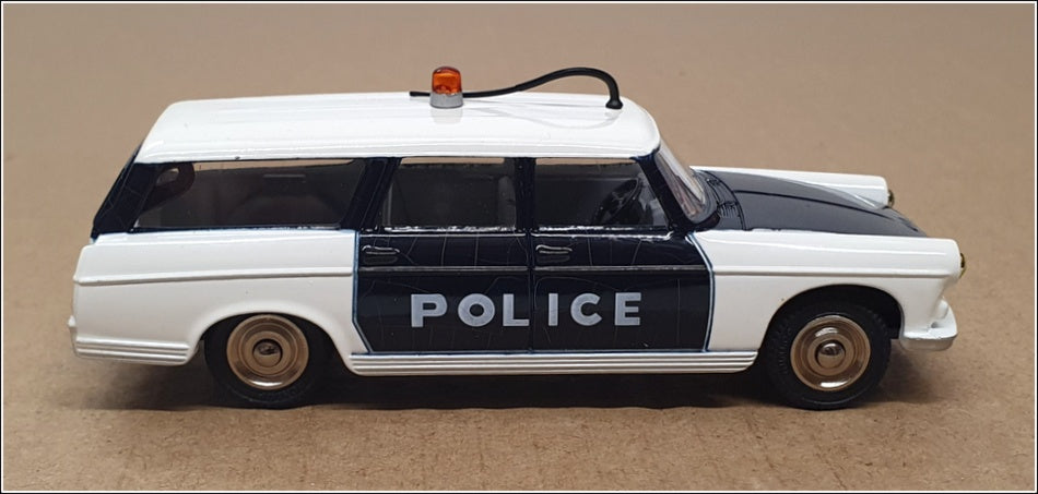 Atlas Dinky Toys Appx 11cm Long 1429 - Break Peugeot 404 Police - Black/White