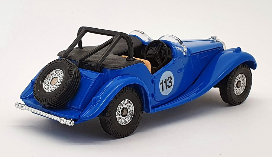 Corgi Appx 12cm Long Diecast 869 - 1953 MG TF Race Car - #113 Blue