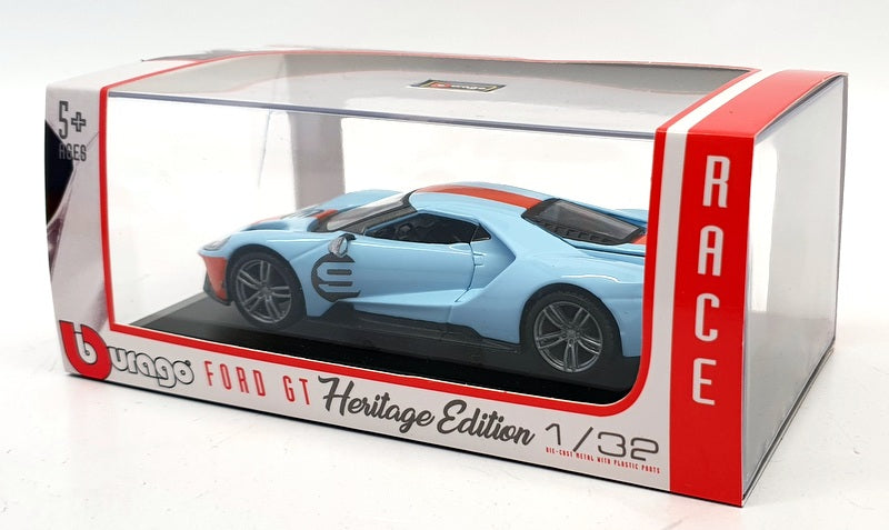 Burago 1/32 Scale Diecast #18 41164 - 2019 Ford GT #9 - Blue