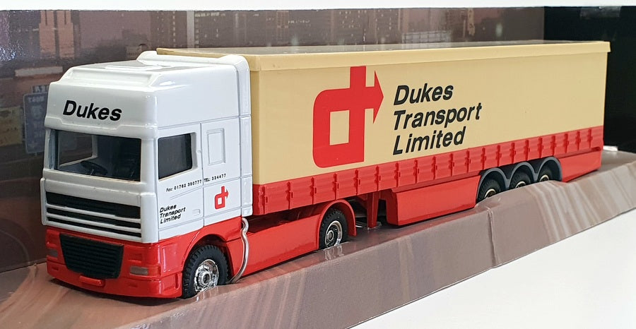 Corgi 1/64 Scale Diecast TY87002 - DAF 95 Cab & Curtainside - Dukes Transport