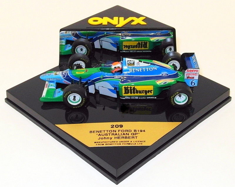 Onyx 1/43 Scale Model Car 209 - Benetton Ford B194 Australian GP - J.Herbert