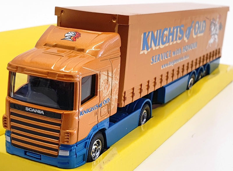 Corgi 1/64 Scale Model Truck TY86624 - Scania Curtainside Knights of Gold