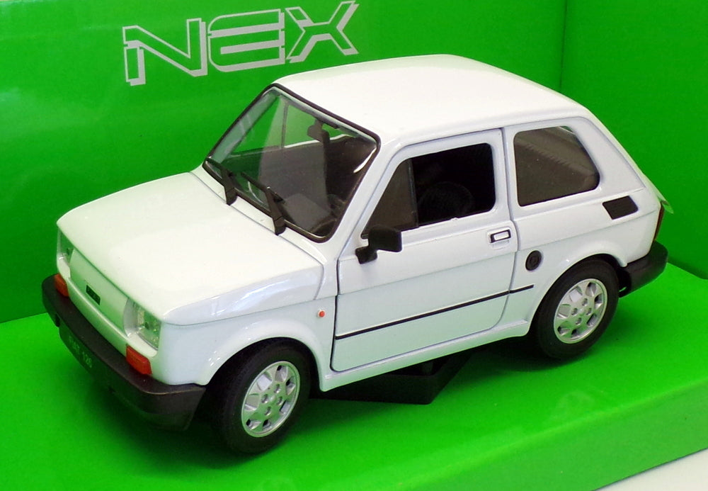 Welly 1/24-27 Scale Model Car 24066W - Fiat 126 - White