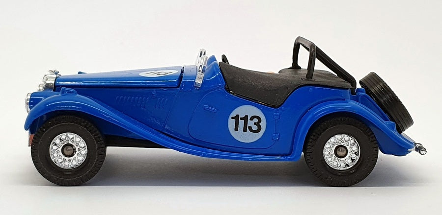 Corgi Appx 12cm Long Diecast 869 - 1953 MG TF Race Car - #113 Blue