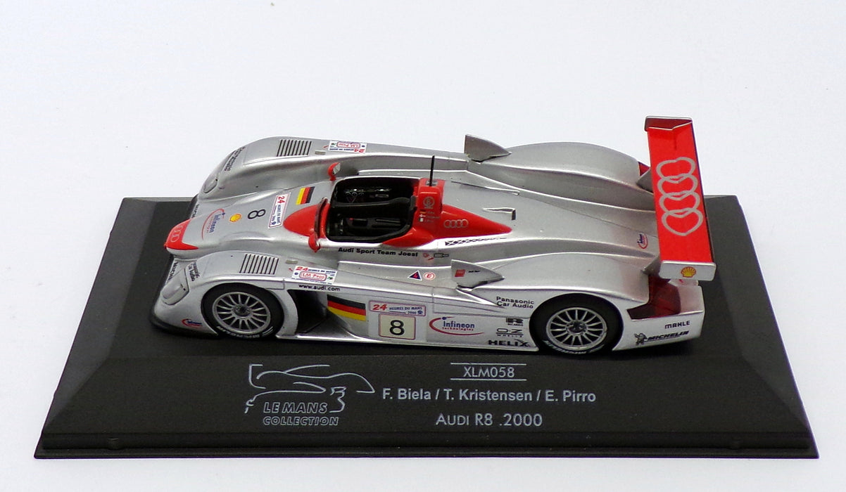 Onyx 1/43 Scale XLM058 - Audi R8 - #8 Winner Le Mans 2000 - Silver