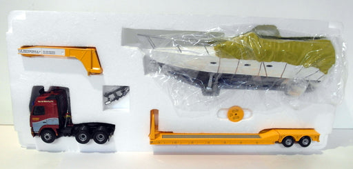 Corgi 1/50 Scale diecast - CC12413 Volvo FH 2 Axle Low Loader & Boat Load