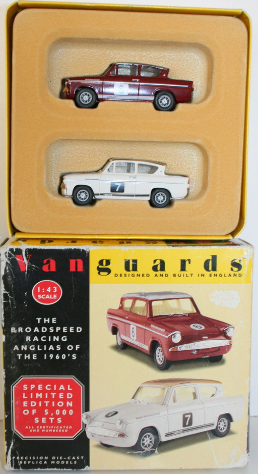 VANGUARDS 1/43 BA1002 THE BROADSPEED RACING ANGLIAS OF THE 1960'S