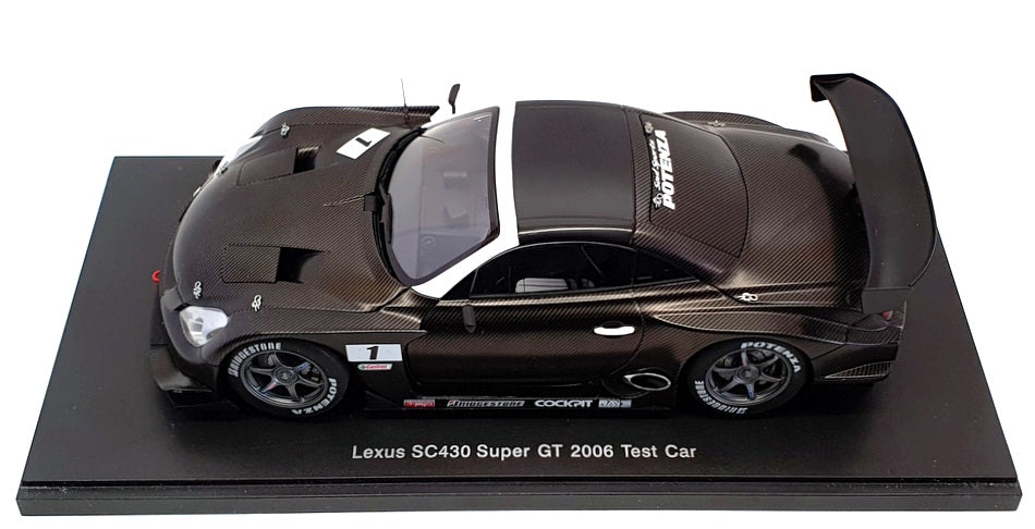 Autoart 1/18 Scale 80632 - Lexus SC430 Super GT 2006 Test Car - Carbon Black