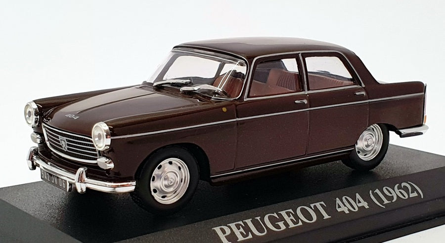 Altaya 1/43 Scale Diecast AL17221D - 1962 Peugeot 404 - Brown