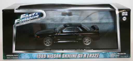 Greenlight 1/43 Scale 86229 - Fast & Furious 1989 Nissan Skyline GT-R R32 -Black