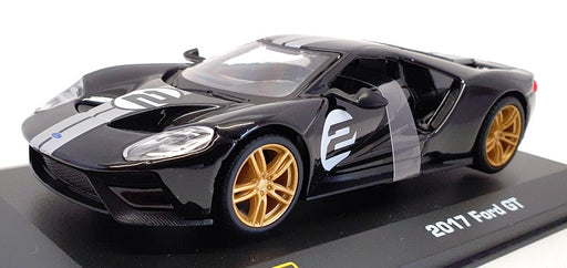 Burago 1/32 Scale Diecast #18 41162 - 2017 Ford GT #2 - Black/Silver