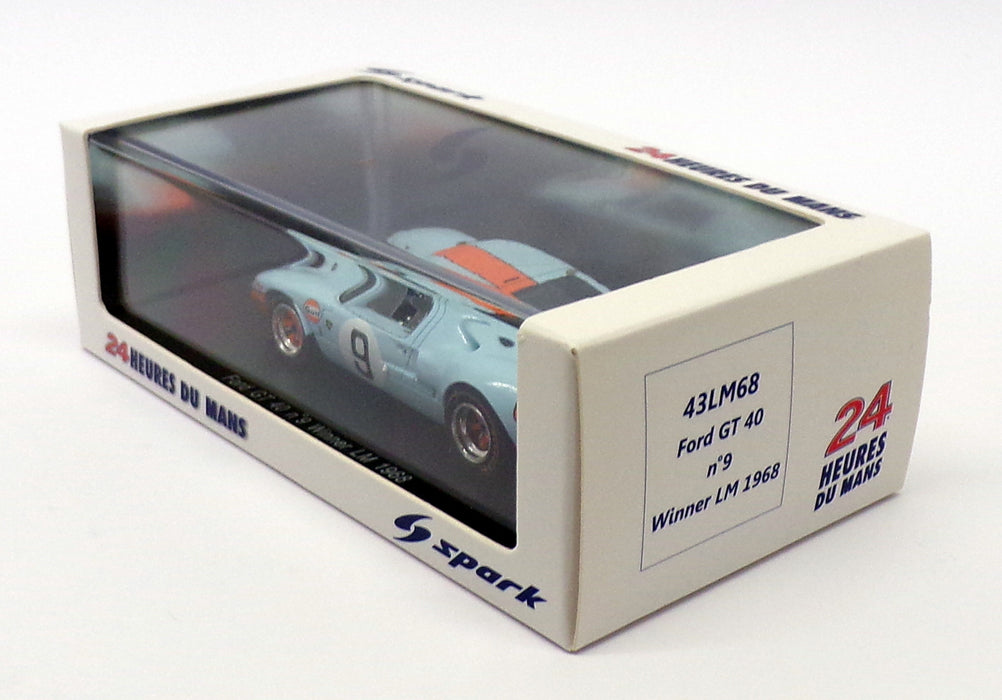 Spark 1/43 Scale 43LM68 - Ford GT40 - #9 Winner Le Mans 1968