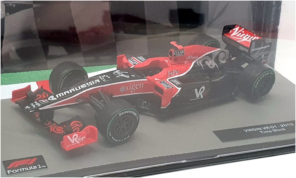 Altaya 1/43 Scale 28522 - F1 Virgin VR-01 2010 Timo Glock - Black/Red