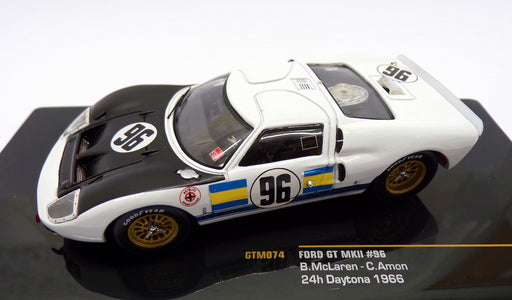 Ixo Models 1/43 Scale GTM074 - Ford GT MkII - #96 24H Daytona 1966