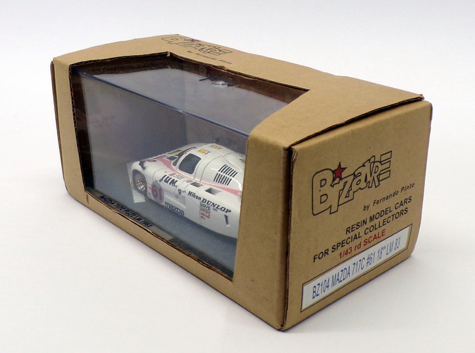 Bizarre 1/43 Scale BZ104 - Mazda 717C - #61 18th Le Mans 1983 - White