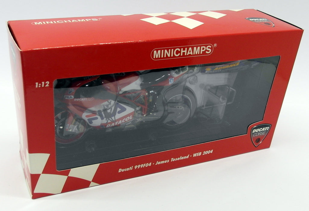 Minichamps 1/12 Scale 122 040252 Ducati 999R F04 WSB 04 James Toseland Signed