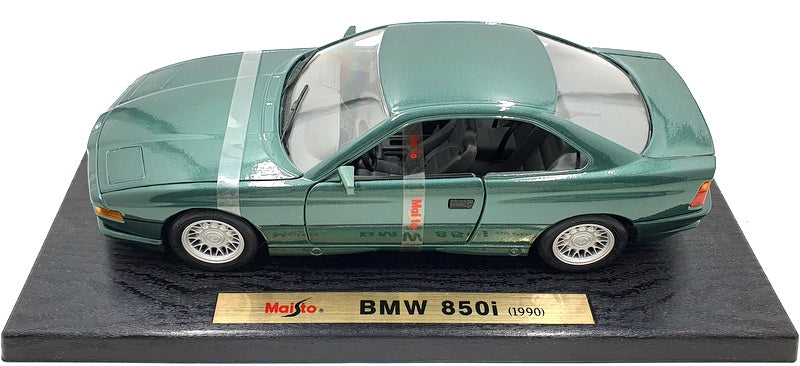 Maisto 1/18 Scale Diecast 31805 - BMW 850i 1990 - Green — R.M.Toys Ltd