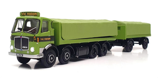 EFE 1/76 Scale 34404 - AEC MkV Flatbed & Trailer "Vic Hallam" - Green