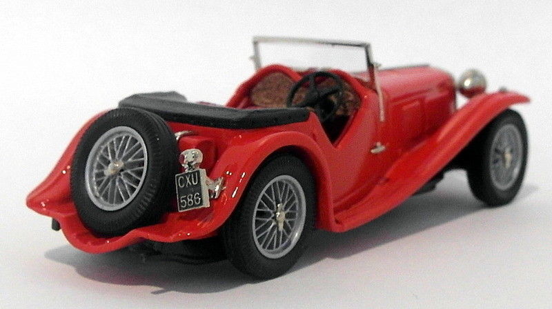 Lansdowne Models 1/43 Scale LDM63A - 1938 AC 16/80 Sports Roadster Open - Red