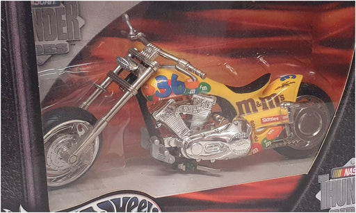 Hot Wheels 1/18 Scale 55722 - Nascar Thunder Rides Motorbike #36 M&Ms - Yellow