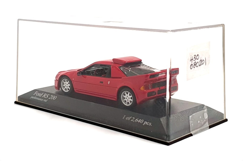 Minichamps 1/43 Scale 430 080201 - 1988 Ford RS 200 - Performance Red