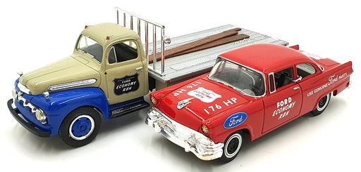 First Gear 1/34 Scale 19-1343 56 Stock Car & 51 F-6 Flatbed Ford Economy Run