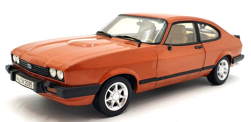 Norev 1/18 Scale Diecast DC24222D Ford Capri 2.8 - Orange With Case