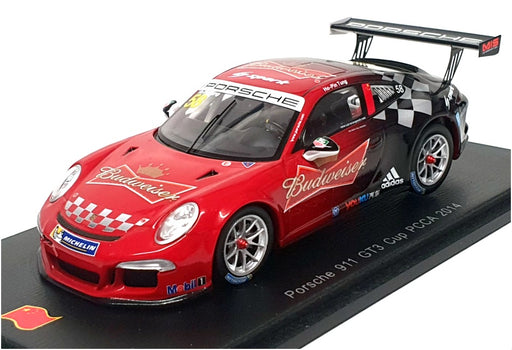 Spark 1/43 Scale SA064 - Porsche 911 GT3 Cup PCCA 2014 #58 Ho Pin Tung