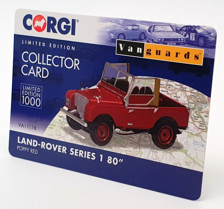 Vanguards 1/43 Scale VA11118 - Land Rover Series 1 80" - Poppy Red