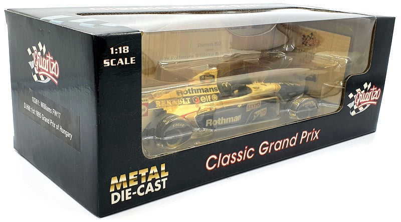 Quartzo 1/18 Scale Diecast 18361 - Williams FW17 D.Hill1995 Hungary GP Signed