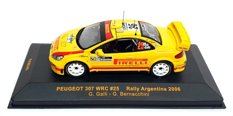 Ixo 1/43 Scale RAM246 - Peugeot 307 WRC Rally Argentina 2006 - Yellow