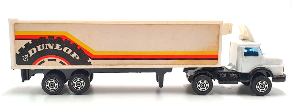 Corgi 18cm Long 1146 - Mercedes Benz Truck & Trailer Dunlop - White