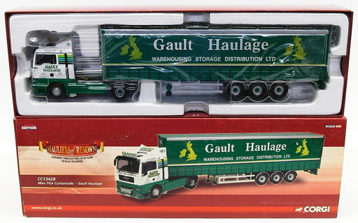 Corgi 1/50 Scale Model Truck CC13428 - MAN TGA Curtainside - Gault Haulage