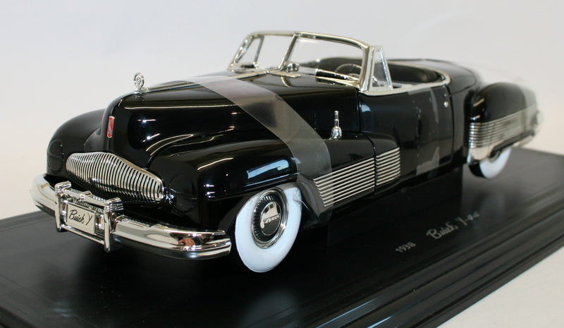 Anson 1/18 Scale Metal Model Car 30409 - 1938 Buick Y Job - Black