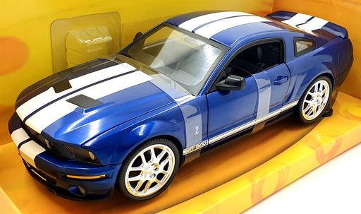 Hot Wheels 1/18 Scale Diecast J2867 - Shelby GT500 - Blue/White