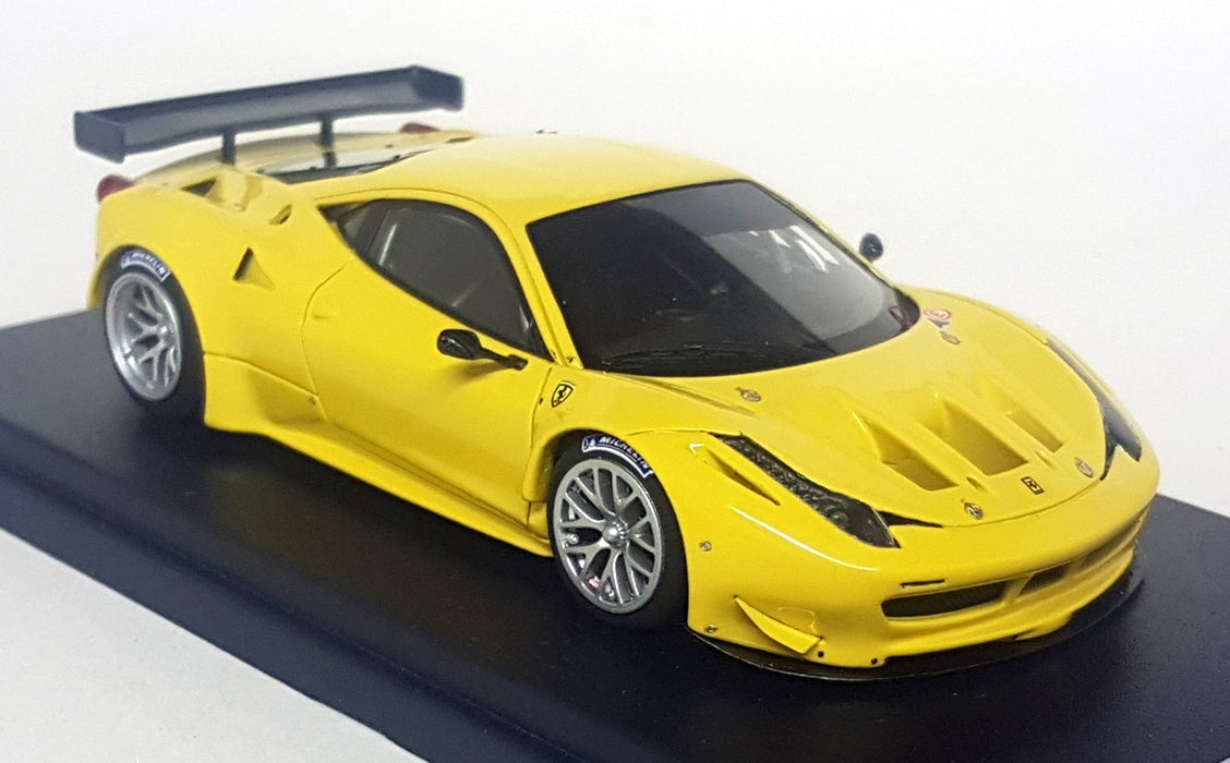 Looksmart 1/43 Scale Resin - LS390E Ferrari 458 Italia GT2 Yellow