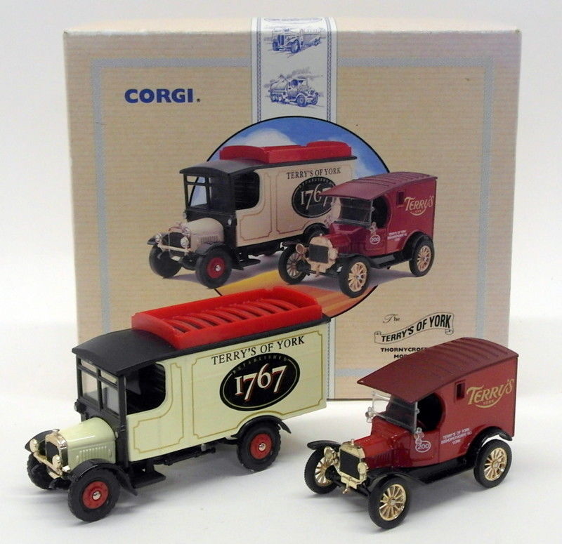 Corgi Diecast 97753 - Thornycroft Van & Model T Van Set - Terry's Of York