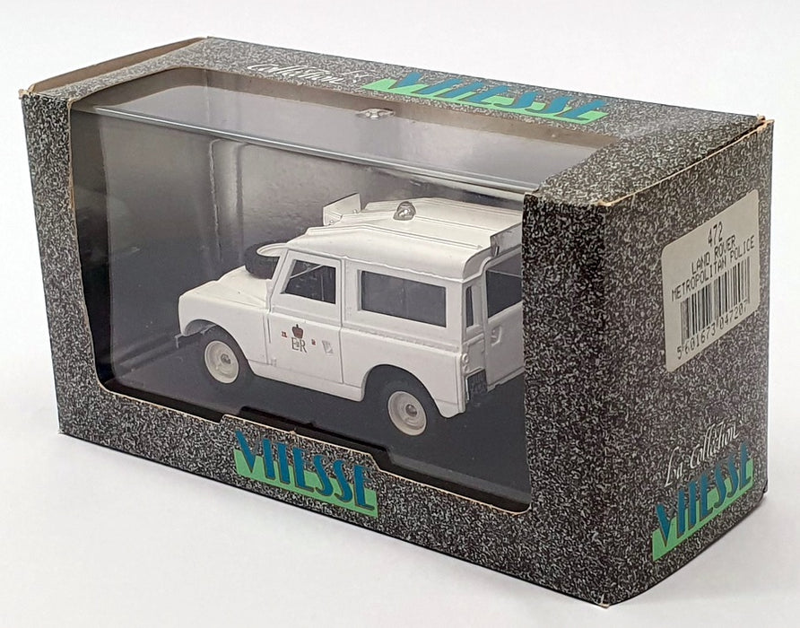 Vitesse 1/43 Scale Model Car 472 - 1960 Land Rover Met Police - White