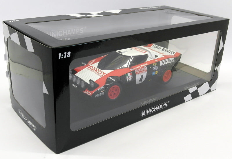 Minichamps 1/18 Scale Diecast - 155 781704 Lancia Stratos Rallye Win 1978