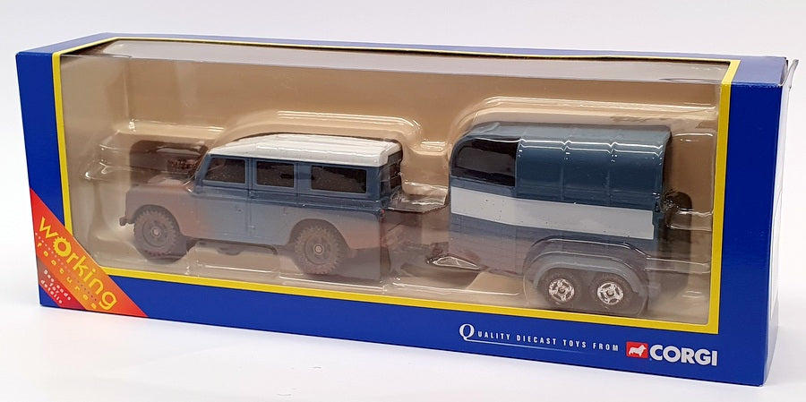 Corgi 1/36 Scale Diecast TY82702 - Land Rover & Horse Box - Blue