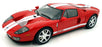 Autoart 1/18 Scale Diecast 73021 - Ford GT - Red/White Stripes