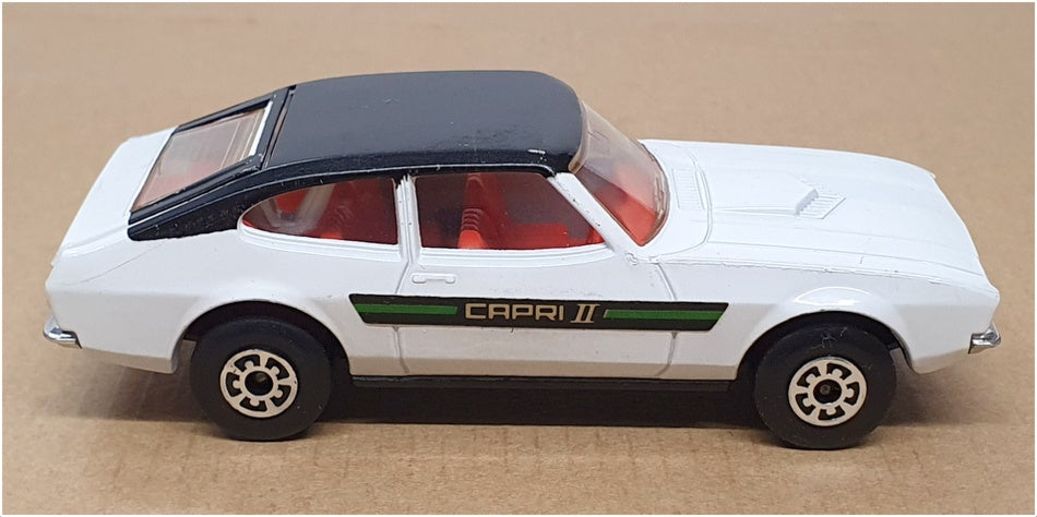 Matchbox Appx 10cm Long Diecast K-59 - Ford Capri MkII - White/Black