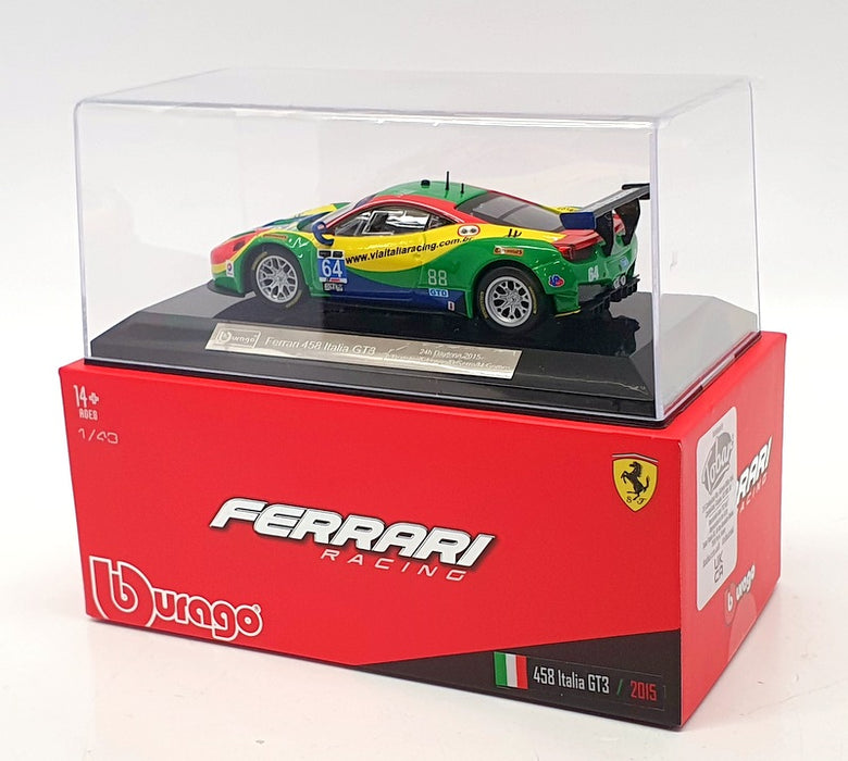 Burago 1/43 Scale Diecast #18-36305 - 2015 Ferrari 458 Italia GT3 #64 Race Car