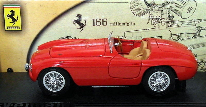 Hot Wheels 1/18 Scale Diecast B6054 - Ferrari 166 MM Barchetta - Red