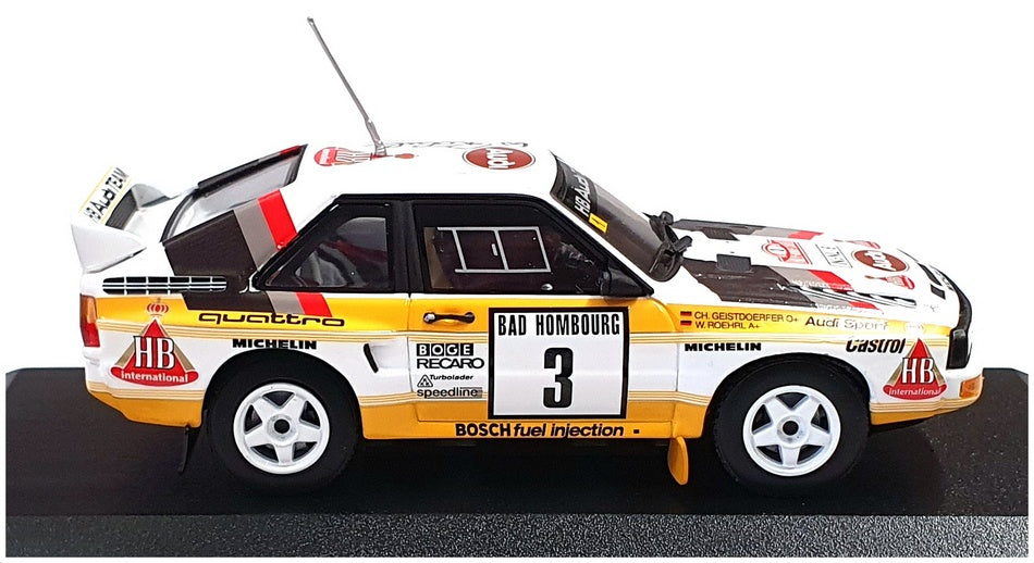 Minichamps 1/43 Scale 400 851203 - Audi Sport Quattro M Carlo 1985 Signed Roehrl