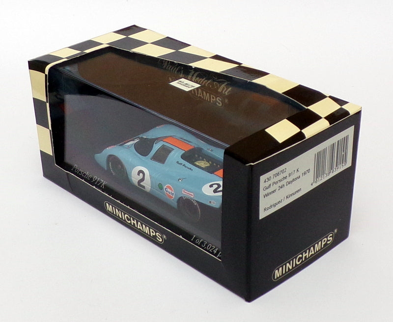 Minichamps 1/43 Scale 430 706702 - Gulf Porsche 917 K #2 Winner 24h Daytona 1970