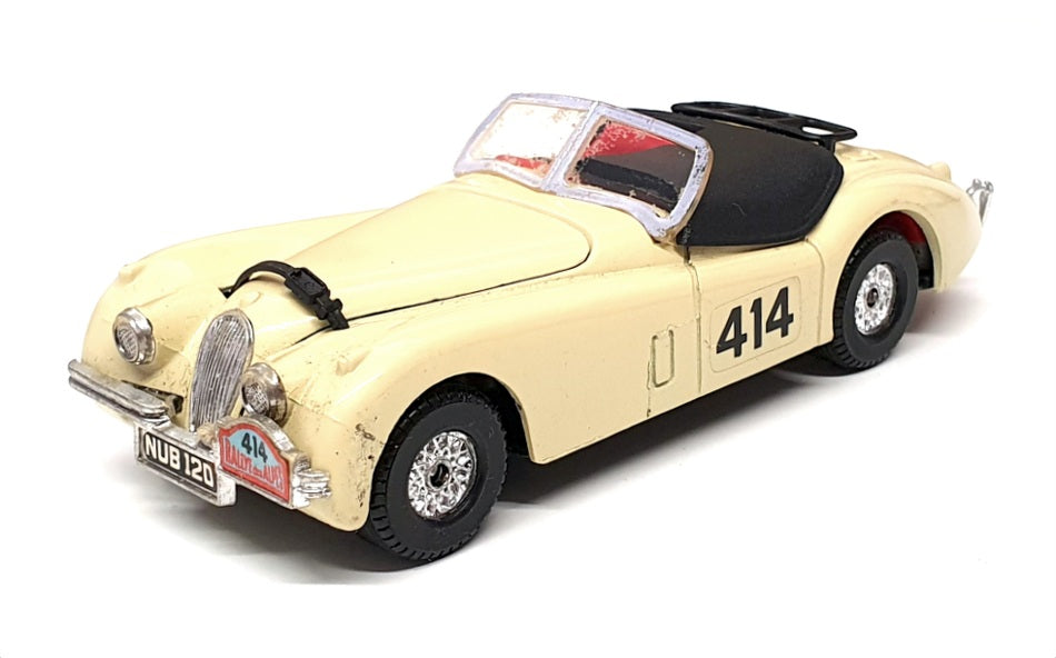 Corgi Appx 12cm Long Diecast 804 - 1952 Jaguar XK120 #414 Race Car - Cream