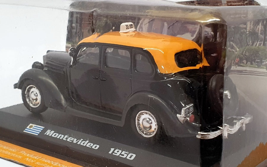 Amercom 1/43 Scale AM31121 - 1950 Montevideo Taxi - Black Yellow